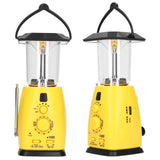 LED Camping Lantern Solar Hand Crank Battery Charging Adjustable Brightness 8 LEDs Support FM AM Function LED Lantern