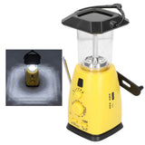 LED Camping Lantern Solar Hand Crank Battery Charging Adjustable Brightness 8 LEDs Support FM AM Function LED Lantern