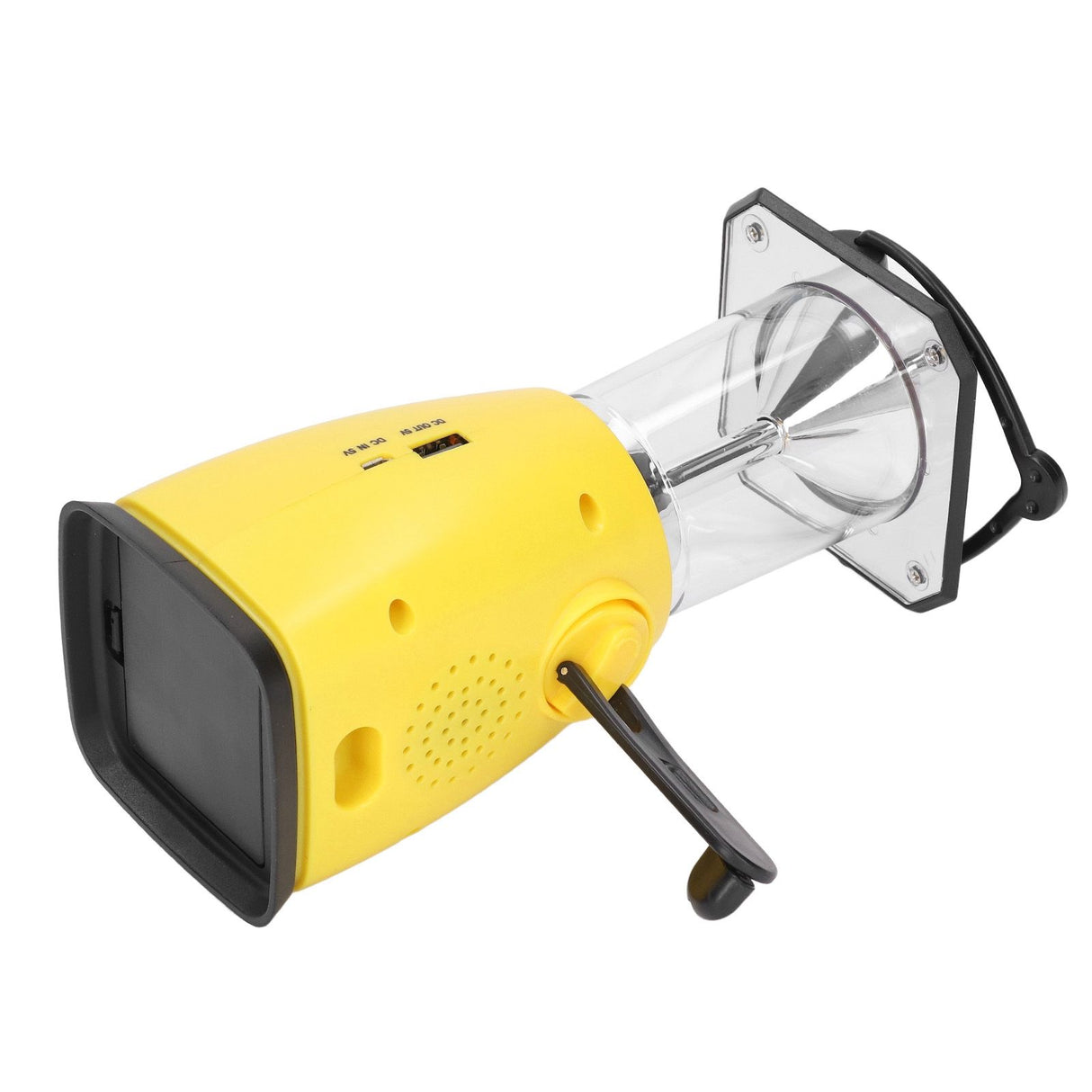 LED Camping Lantern Solar Hand Crank Battery Charging Adjustable Brightness 8 LEDs Support FM AM Function LED Lantern