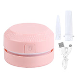 Desktop Dust Collector Table Dust Cleaner USB Charging Portable Mini Dust Catcher for Office HouseholdPink