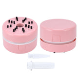 Desktop Dust Collector Table Dust Cleaner USB Charging Portable Mini Dust Catcher for Office HouseholdPink - Close-Up Angle