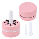 Desktop Dust Collector Table Dust Cleaner USB Charging Portable Mini Dust Catcher for Office HouseholdPink - Low Angle