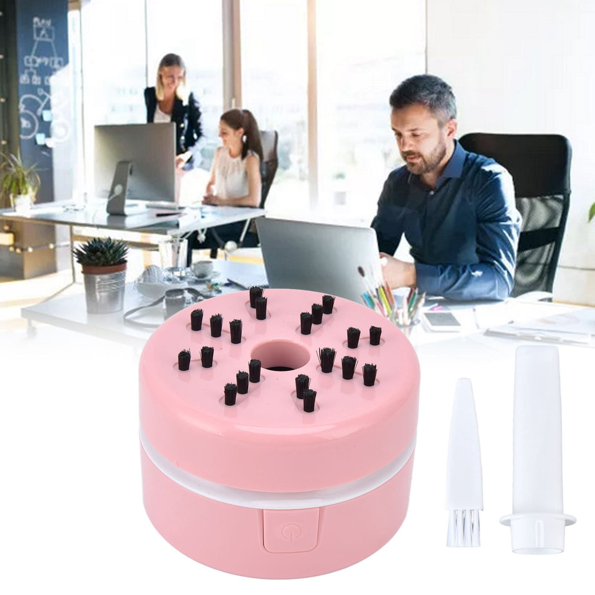 Desktop Dust Collector Table Dust Cleaner USB Charging Portable Mini Dust Catcher for Office HouseholdPink