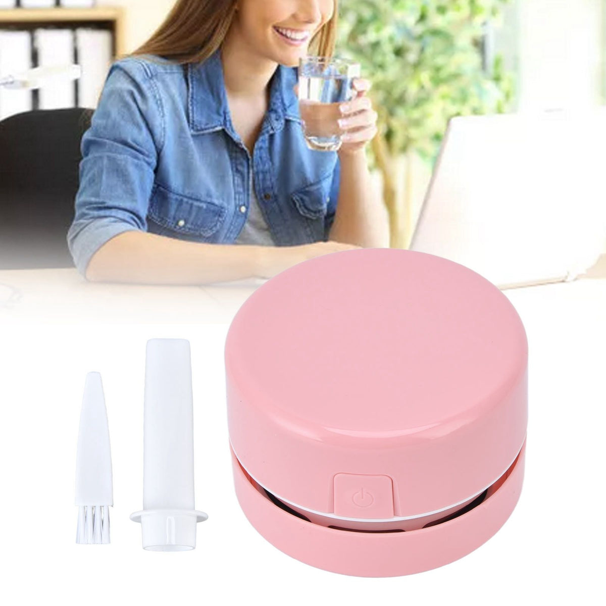 Desktop Dust Collector Table Dust Cleaner USB Charging Portable Mini Dust Catcher for Office HouseholdPink