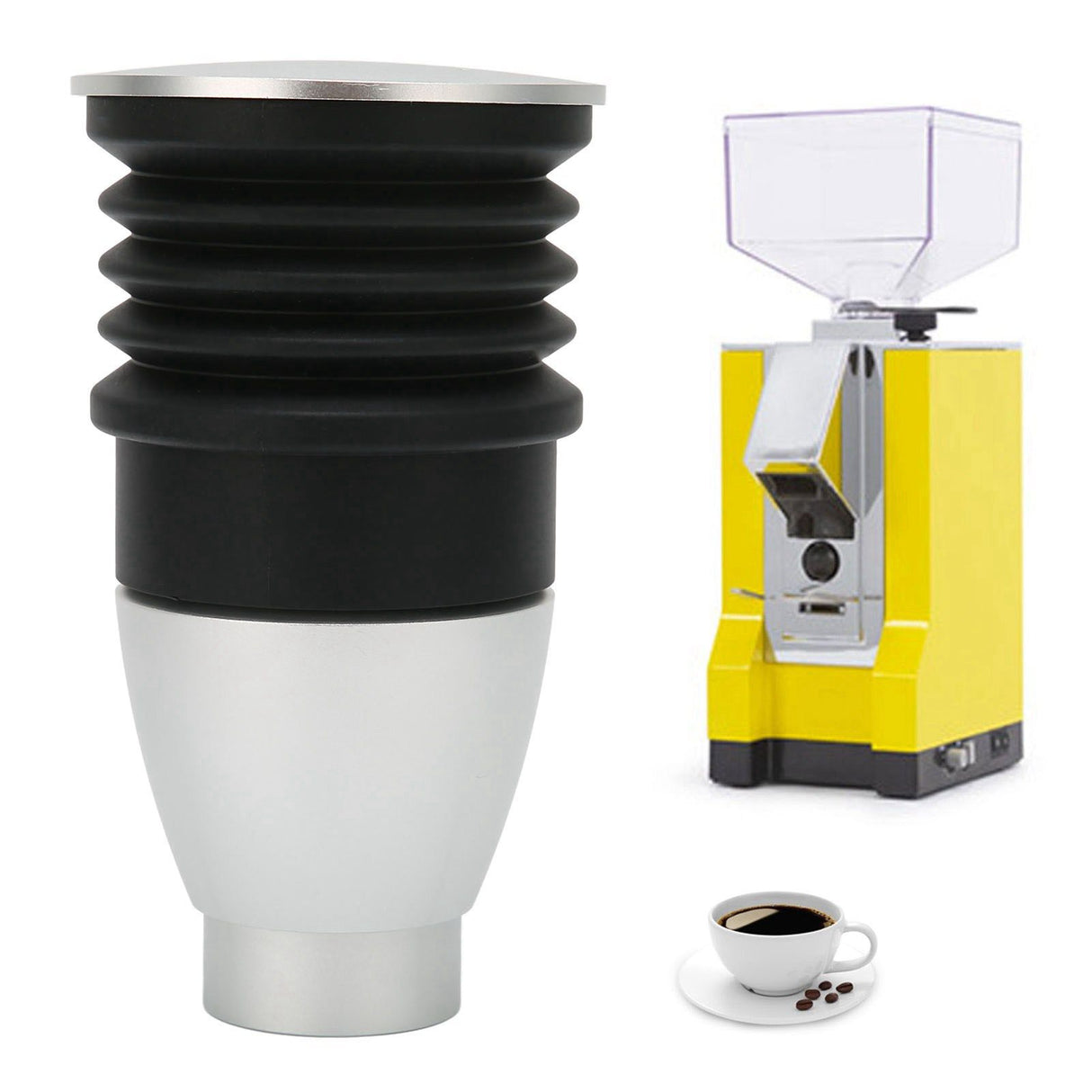 60g Grinder Blowing Bean Bin Aluminium Alloy Coffee Grinder Cleaning Tool for Eureka MignonSilver