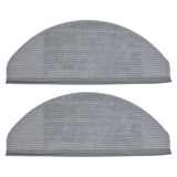 2Pcs Robot Vacuum Replacement Mopping Cloths Strong Water Absorption Soft Microfiber Washable Replacement Mopping Cloths