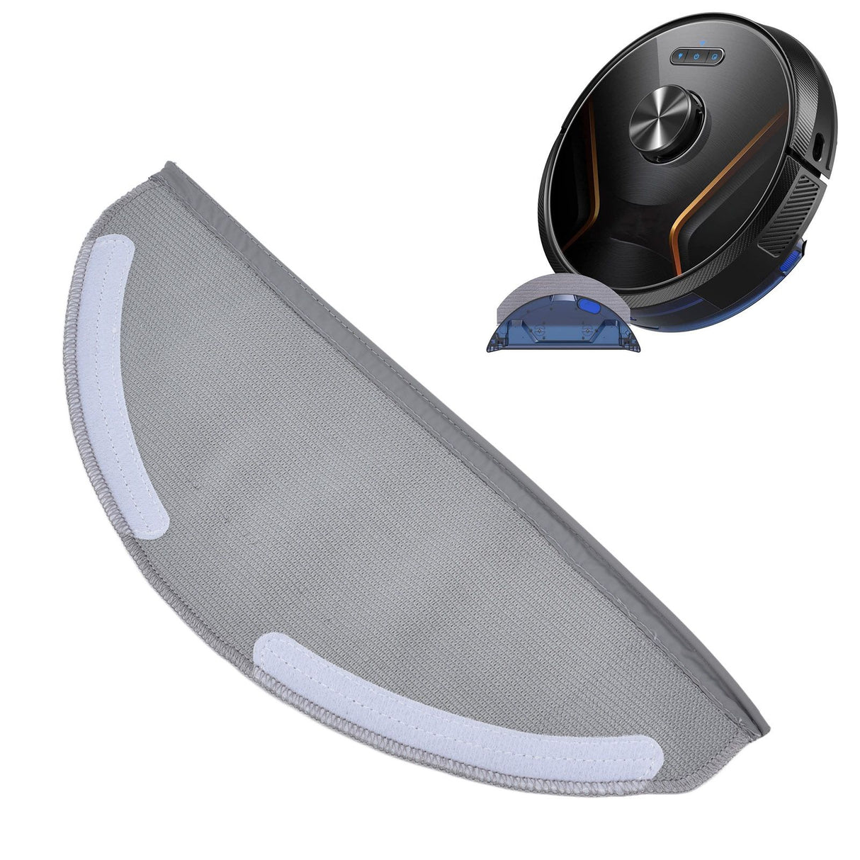 2Pcs Robot Vacuum Replacement Mopping Cloths Strong Water Absorption Soft Microfiber Washable Replacement Mopping Cloths