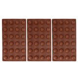 3pcs Silicone Mould 24‑Hole Soft Semi Sphere Baking Mold for Chocolate Jelly Mousse Soap