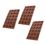 3pcs Silicone Mould 24‑Hole Soft Semi Sphere Baking Mold for Chocolate Jelly Mousse Soap - Close-Up Angle