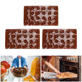 3pcs Silicone Mould 24‑Hole Soft Semi Sphere Baking Mold for Chocolate Jelly Mousse Soap - Extra Image