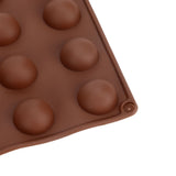 3pcs Silicone Mould 24‑Hole Soft Semi Sphere Baking Mold for Chocolate Jelly Mousse Soap