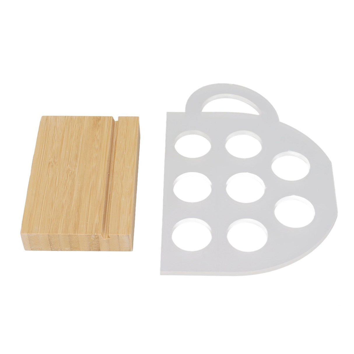 8 Holes Capsule Coffee Stand Cup Shape Acrylic Coffee Pods Storage Holder with Bamboo Base