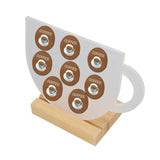 8 Holes Capsule Coffee Stand Cup Shape Acrylic Coffee Pods Storage Holder with Bamboo Base - Extra Image