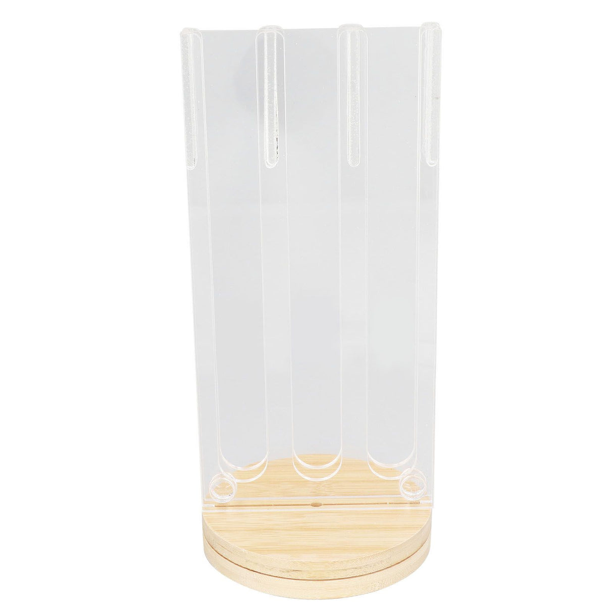 Coffee Capsule Holder Acrylic Bamboo Wood 48 Holes Rotatable Pod Rack Stand for Home
