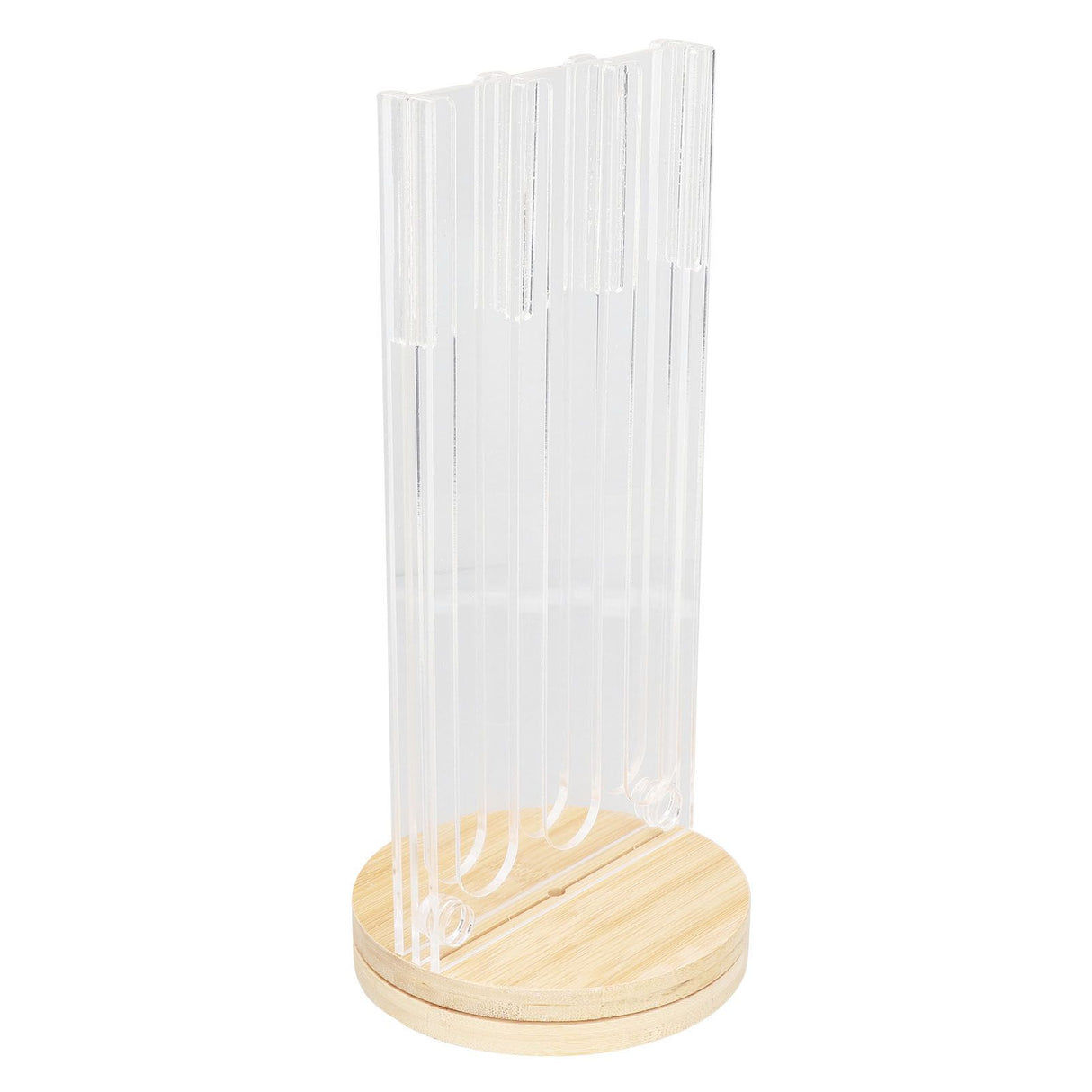 Coffee Capsule Holder Acrylic Bamboo Wood 48 Holes Rotatable Pod Rack Stand for Home