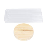 Coffee Capsule Holder Acrylic Bamboo Wood 48 Holes Rotatable Pod Rack Stand for Home - 45-Degree Angle