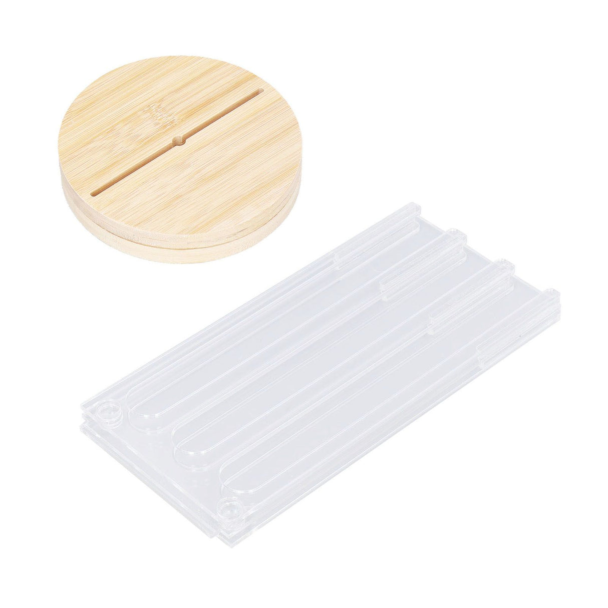 Coffee Capsule Holder Acrylic Bamboo Wood 48 Holes Rotatable Pod Rack Stand for Home