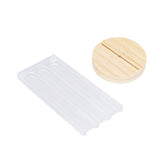 Coffee Capsule Holder Acrylic Bamboo Wood 48 Holes Rotatable Pod Rack Stand for Home - Close-Up Angle