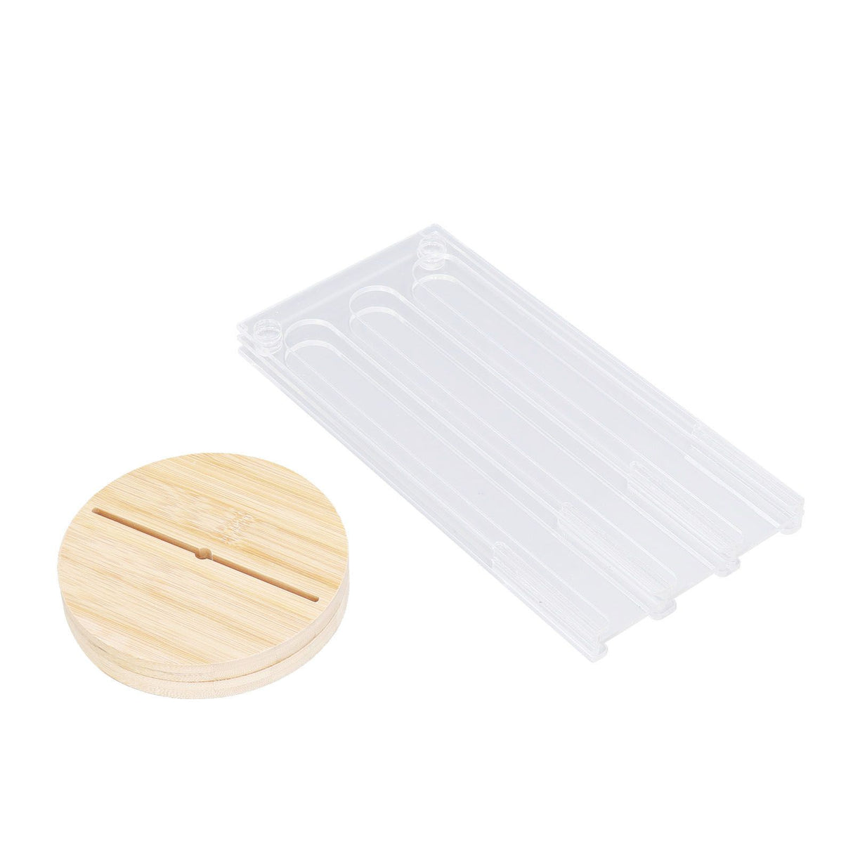 Coffee Capsule Holder Acrylic Bamboo Wood 48 Holes Rotatable Pod Rack Stand for Home