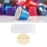Coffee Capsule Holder Acrylic Bamboo Wood 48 Holes Rotatable Pod Rack Stand for Home - Extra Image