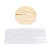 Coffee Capsule Holder Acrylic Bamboo Wood 48 Holes Rotatable Pod Rack Stand for Home