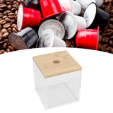 Clear Acrylic Coffee Capsule Holder Box with Lid Storage Box for Coffee Shop for Home