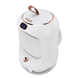 Mini Air Conditioner Humidifier Aromather 3 Gears 5 Blades USB Charging Night Light Water Cooling Fan White