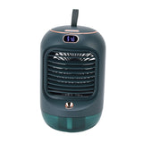 Mini Air Conditioner Humidifier Aromather 3 Gears 5 Blades USB Charging Night Light Water Cooling Fan Green - Side View