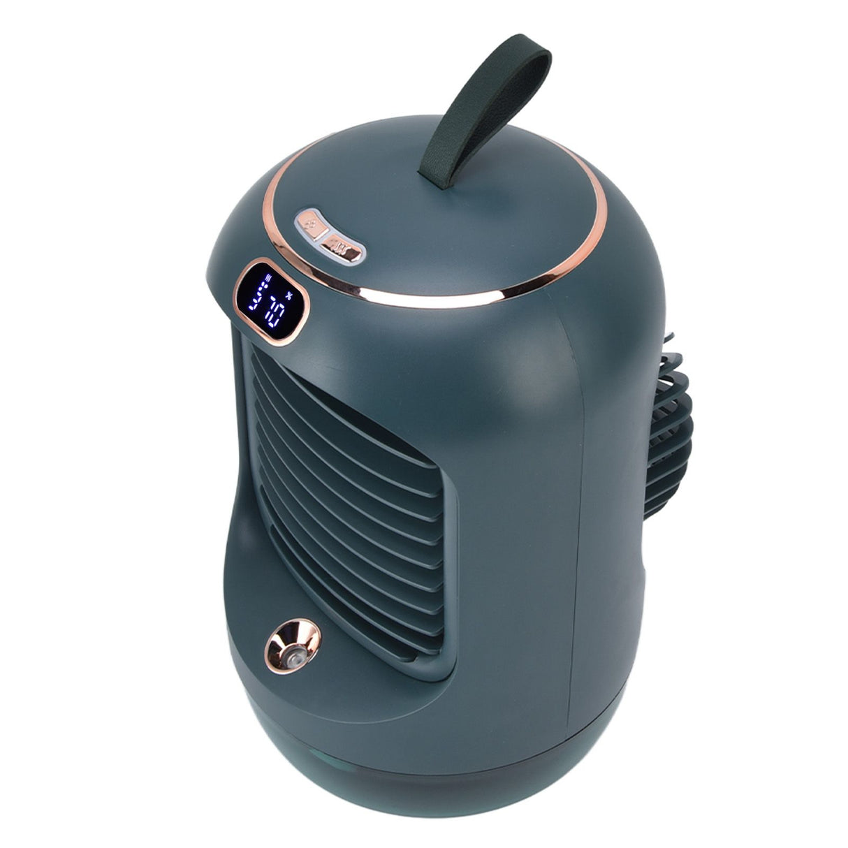 Mini Air Conditioner Humidifier Aromather 3 Gears 5 Blades USB Charging Night Light Water Cooling Fan Green