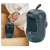 Mini Air Conditioner Humidifier Aromather 3 Gears 5 Blades USB Charging Night Light Water Cooling Fan Green