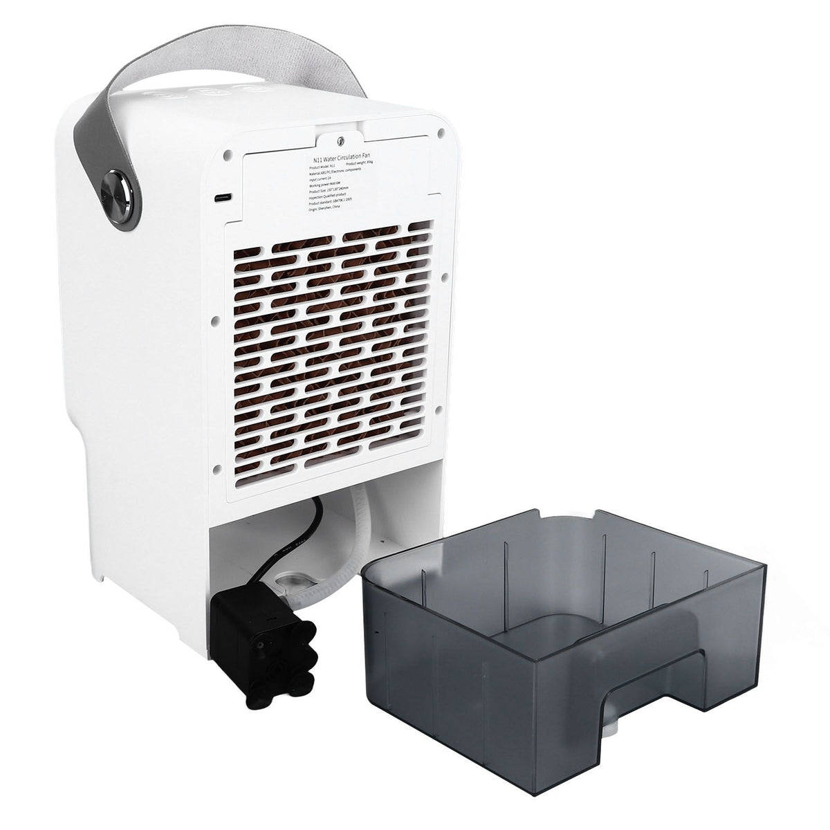 Fan Humidifier 500ml USB Powered 6W 2A 5V Air Cooler Three Levels Adjustable Pull Out Design Windowless Air Conditioner