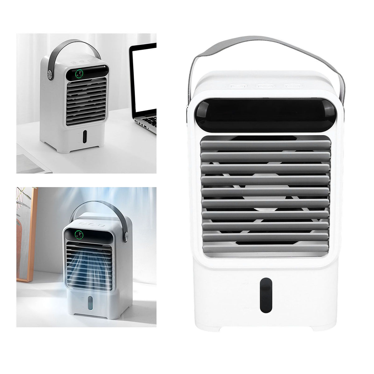 Fan Humidifier 500ml USB Powered 6W 2A 5V Air Cooler Three Levels Adjustable Pull Out Design Windowless Air Conditioner