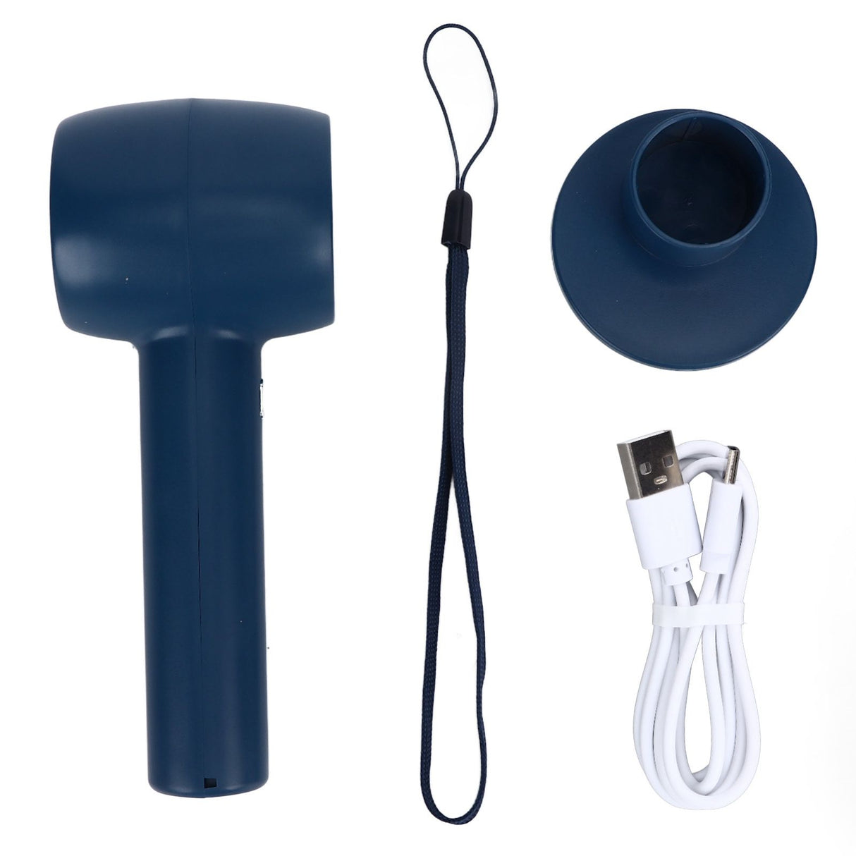 Handheld Fan Handheld 3 Levels Adjustable Speed 2 in 1 USB Charge Strong Power Portable Low Noise Portable Fan Handheld Blue