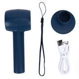Handheld Fan Handheld 3 Levels Adjustable Speed 2 in 1 USB Charge Strong Power Portable Low Noise Portable Fan Handheld Blue - Extra Image