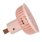 Electric Fan Portable Multifunctional Usb Charging Outdoor Hanging Battery Powered Fan for Home Office Study Camping Pink - Top-Down View