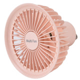 Electric Fan Portable Multifunctional Usb Charging Outdoor Hanging Battery Powered Fan for Home Office Study Camping Pink - Low Angle