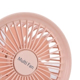 Electric Fan Portable Multifunctional Usb Charging Outdoor Hanging Battery Powered Fan for Home Office Study Camping Pink - Extra Image