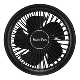 Electric Fan Portable Multifunctional Usb Charging Outdoor Hanging Battery Powered Fan for Home Office Study Camping Black - Side View