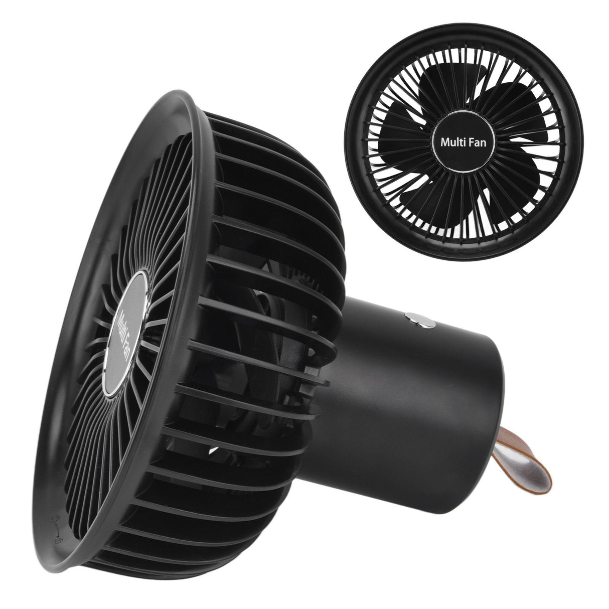 Electric Fan Portable Multifunctional Usb Charging Outdoor Hanging Battery Powered Fan for Home Office Study Camping Black