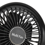 Electric Fan Portable Multifunctional Usb Charging Outdoor Hanging Battery Powered Fan for Home Office Study Camping Black