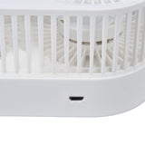 Desktop Double Fan Dual Motor 135° Angle Adjustable Handheld Fan Three Levels Adjustable Low Noise Operation Fan for OfficeWhite - Extra Image