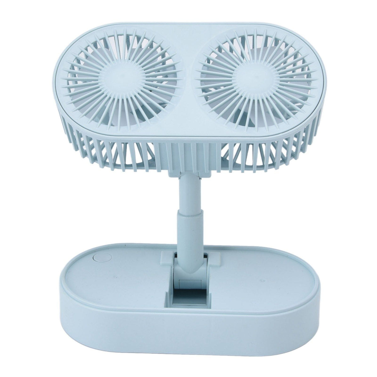Desktop Double Fan Dual Motor 135° Angle Adjustable Handheld Fan Three Levels Adjustable Low Noise Operation Fan for OfficeBlue