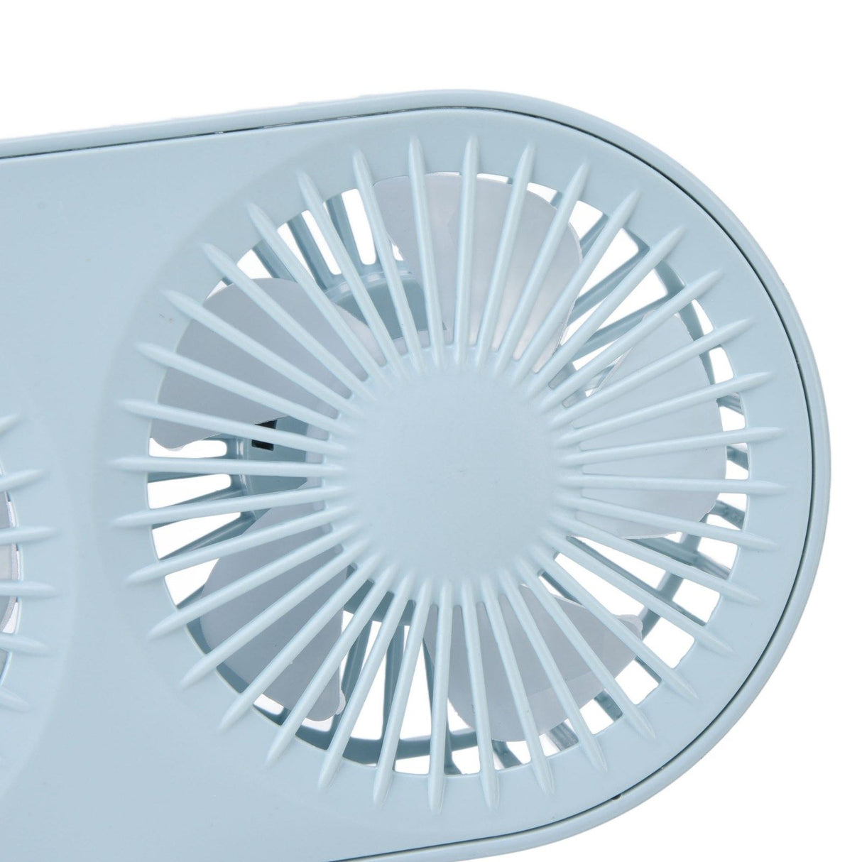 Desktop Double Fan Dual Motor 135° Angle Adjustable Handheld Fan Three Levels Adjustable Low Noise Operation Fan for OfficeBlue