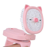 Cartoon Watch Fan USB Charging Plastic Wrist Fan Wireless Mini Watch Fan with Detachable Strap Fan for Kids for OutdoorPink Pig - Extra Image
