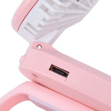 Cartoon Watch Fan USB Charging Plastic Wrist Fan Wireless Mini Watch Fan with Detachable Strap Fan for Kids for OutdoorPink Pig