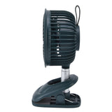Clip On Fan 360 Degrees Adjustment Clip On USB Charging 3 Speed Modes Strong Airflow Sturdy Clamp Small Desk Fan Green - Top-Down View