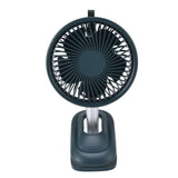 Clip On Fan 360 Degrees Adjustment Clip On USB Charging 3 Speed Modes Strong Airflow Sturdy Clamp Small Desk Fan Green