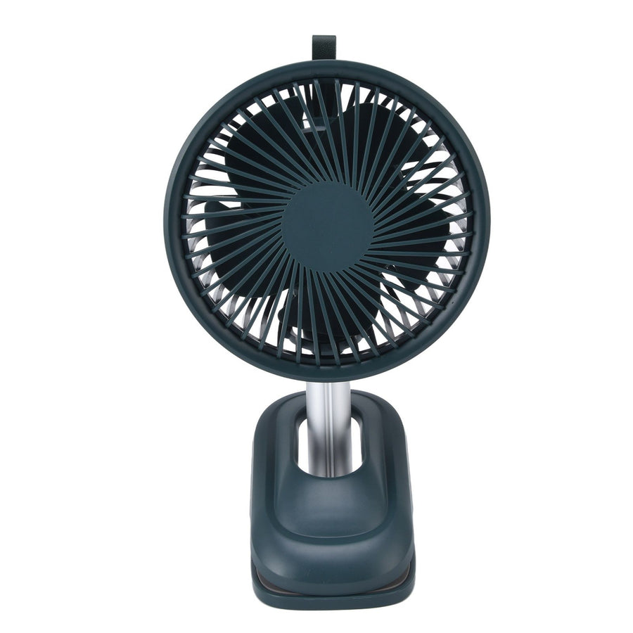 Clip On Fan 360 Degrees Adjustment Clip On USB Charging 3 Speed Modes Strong Airflow Sturdy Clamp Small Desk Fan Green