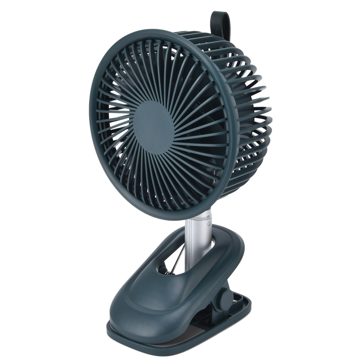 Clip On Fan 360 Degrees Adjustment Clip On USB Charging 3 Speed Modes Strong Airflow Sturdy Clamp Small Desk Fan Green