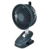 Clip On Fan 360 Degrees Adjustment Clip On USB Charging 3 Speed Modes Strong Airflow Sturdy Clamp Small Desk Fan Green